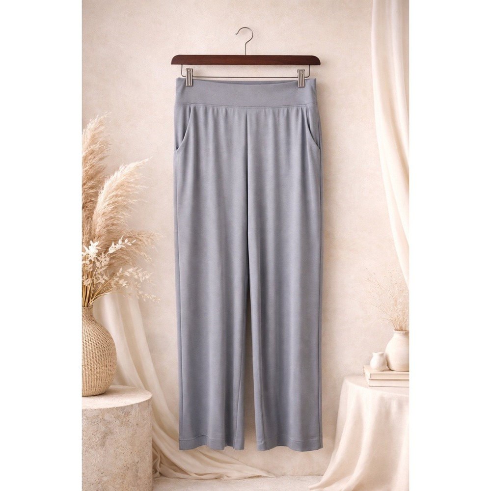 Athleta Seasoft Pants XS Coastline Blue Wide Leg High Rise‎ Powervita Athleisure